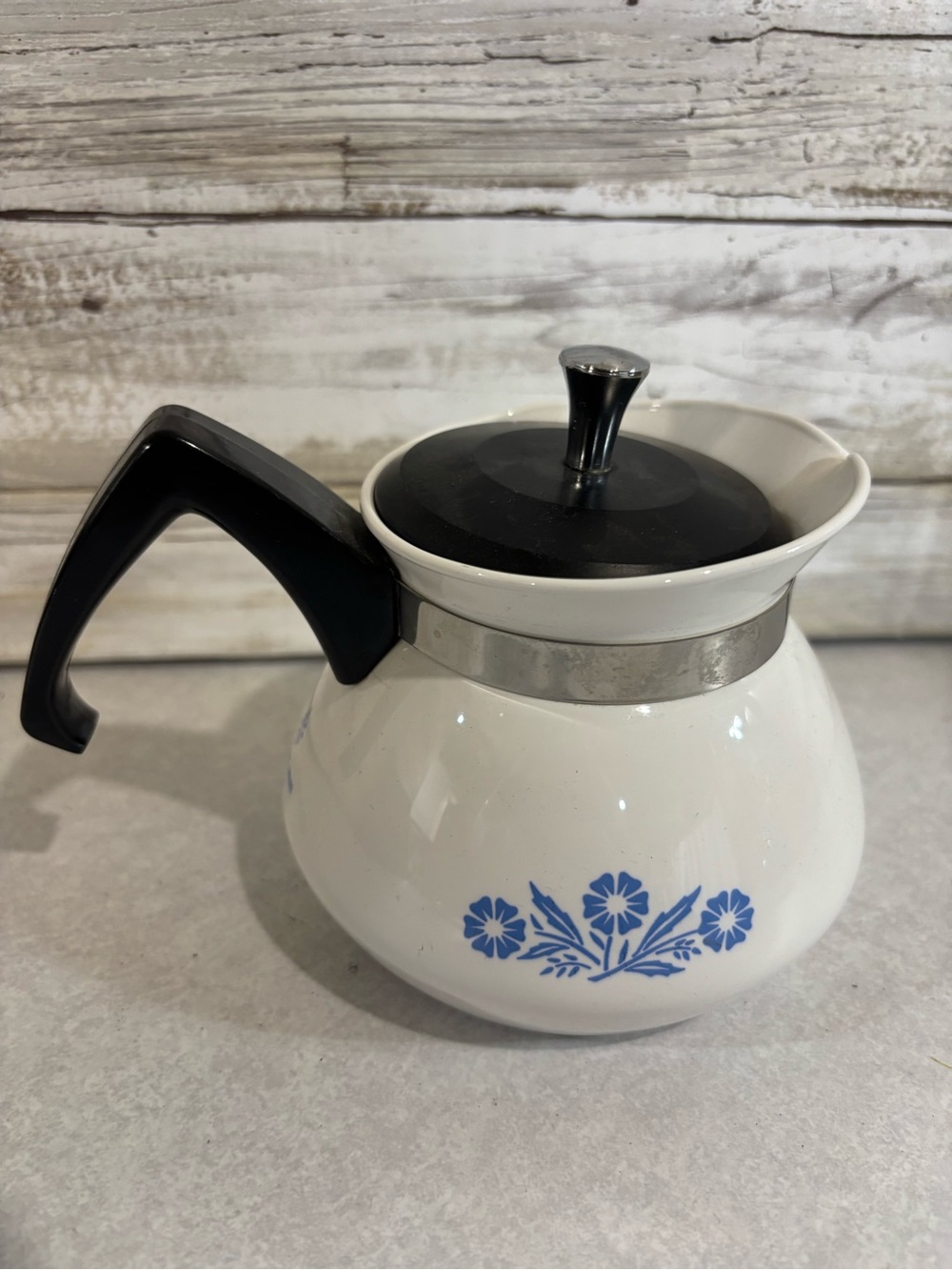 Cutest little 3 cup Corningware Blue Cornflower teapot